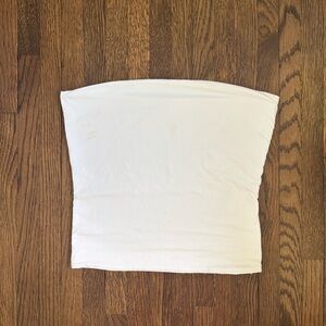 White Strapless Tube Top